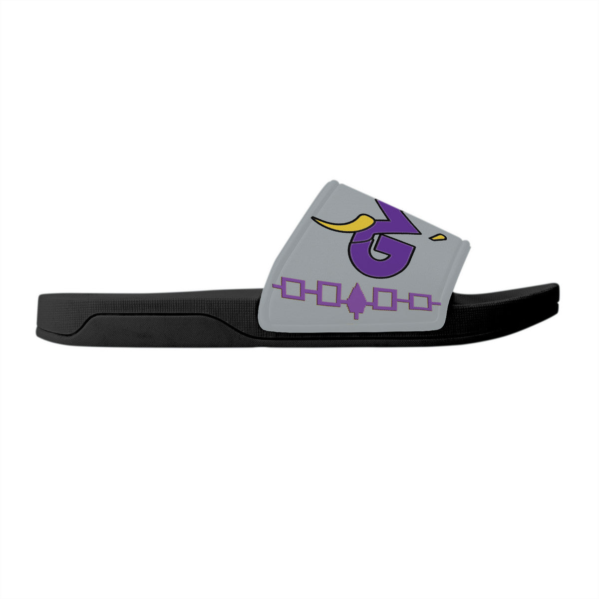 Snooty Fox Art Slide Sandals - Black / Gray D30