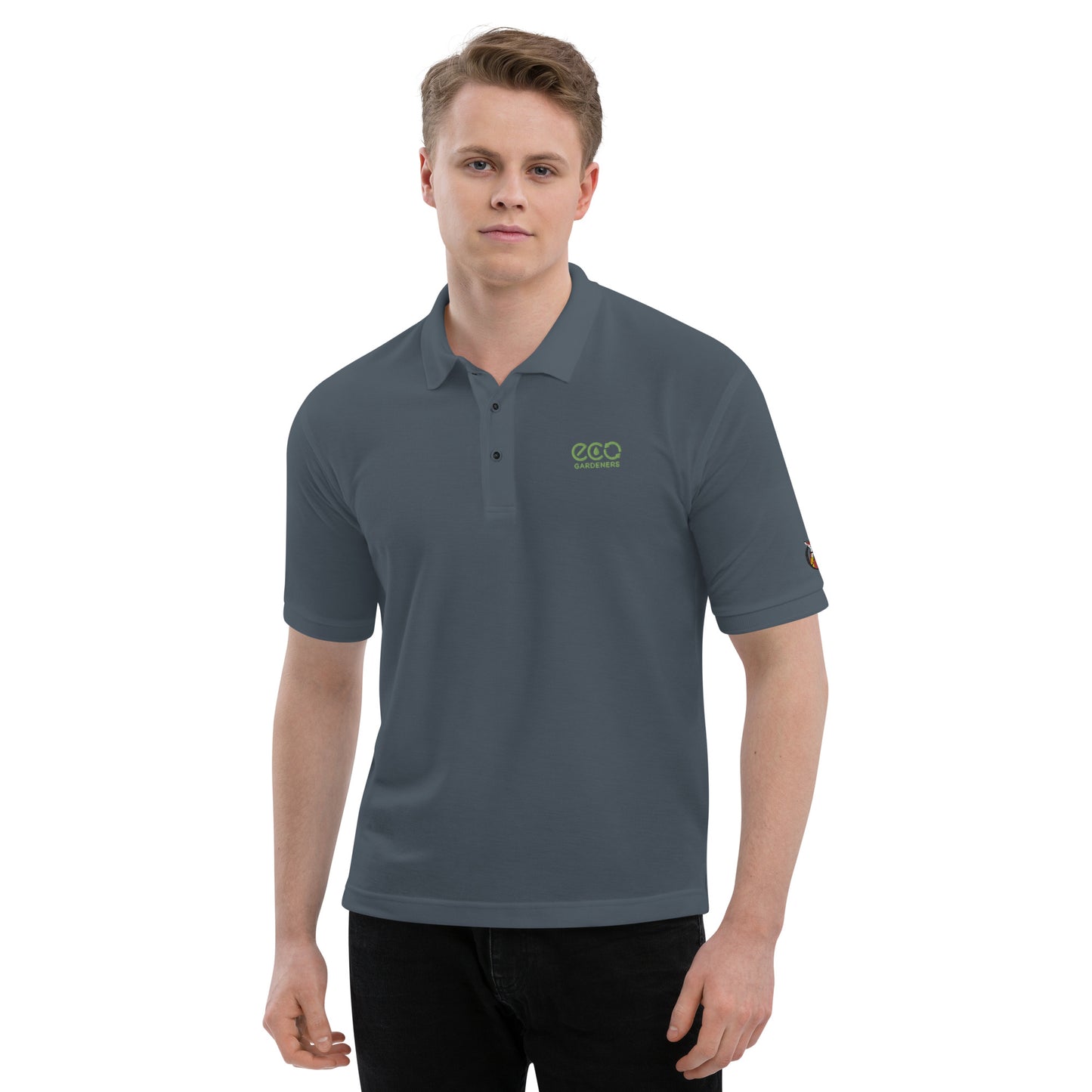 Snooty Fox Art Uisex Premium Polo - Corp Brand Eco Gardeners