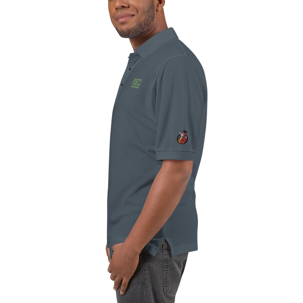 Snooty Fox Art Uisex Premium Polo - Corp Brand Eco Gardeners
