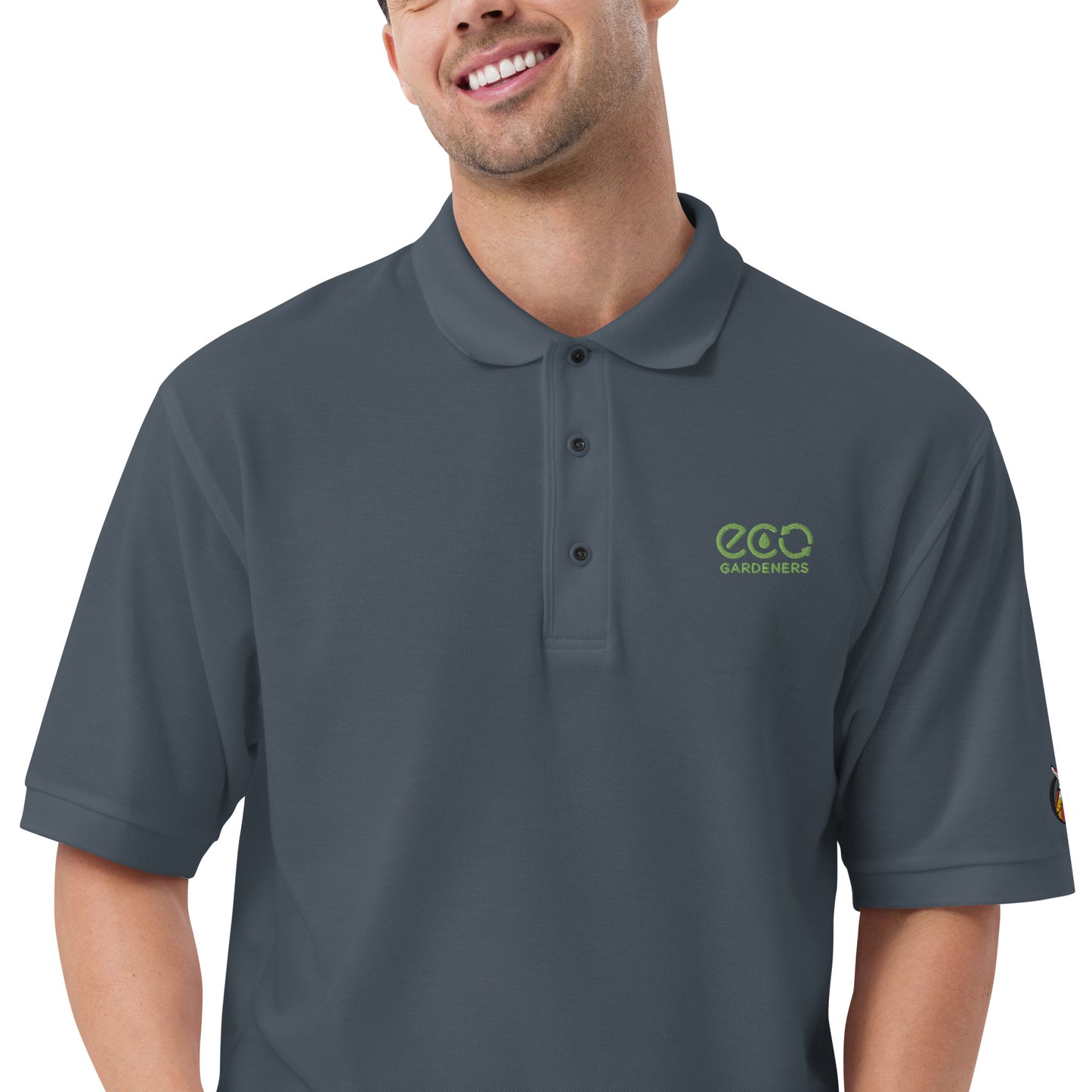 Snooty Fox Art Uisex Premium Polo - Corp Brand Eco Gardeners
