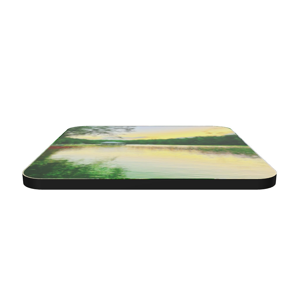 Snooty Fox Art Cork-Back Coaster - Lake Docks II