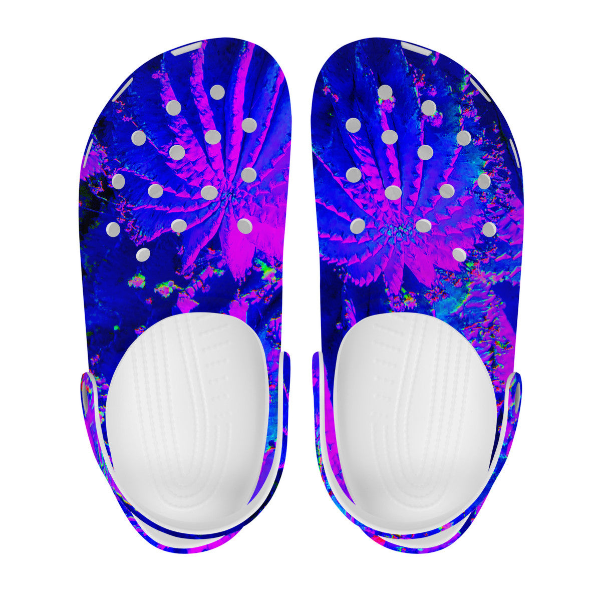 Snooty Fox Art Crocs Clogs - Neon Purple