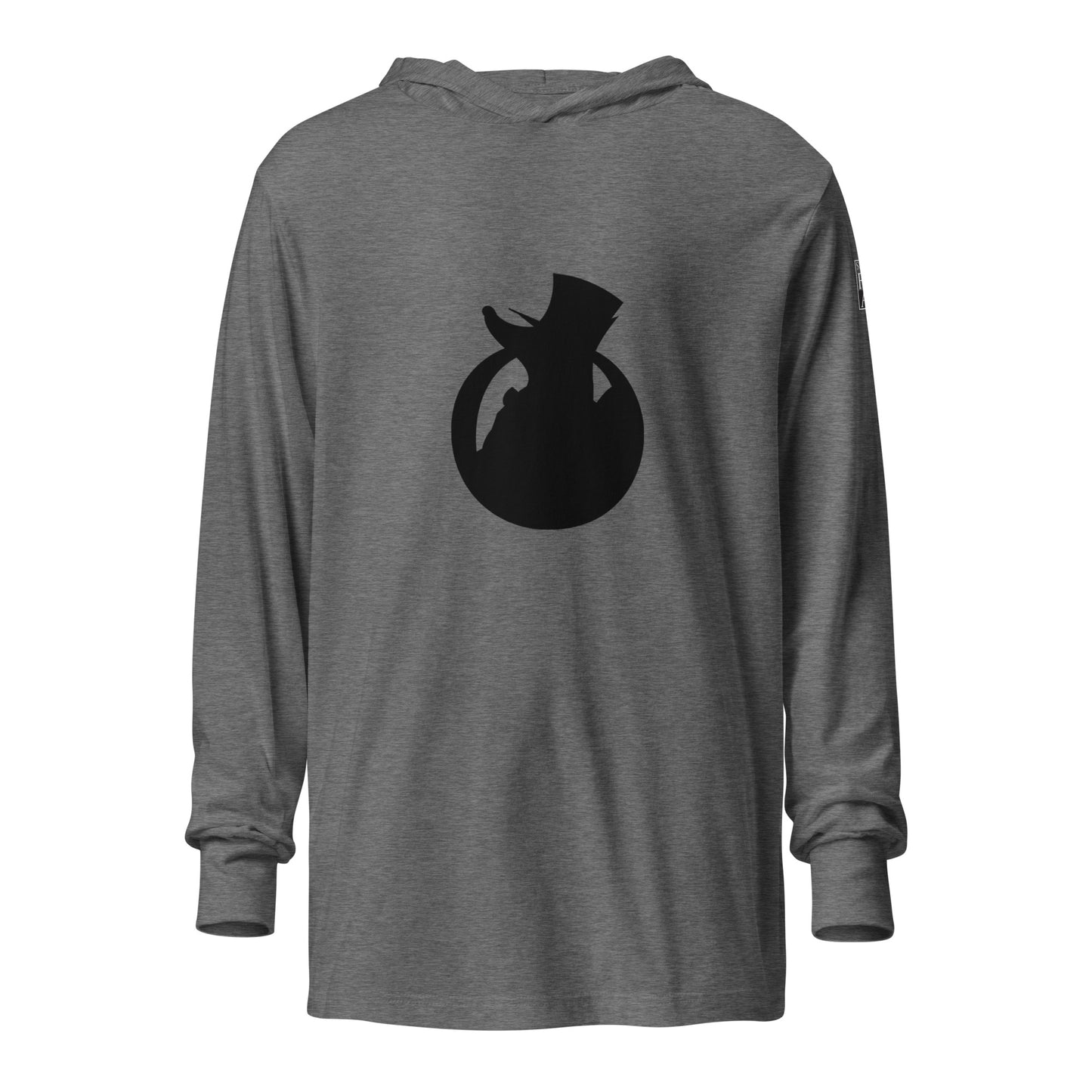 Snooty Fox Art Hooded Long-Sleeve Tee - Silhouette Logo