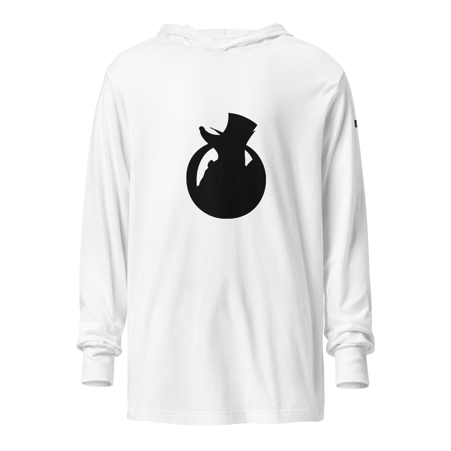 Snooty Fox Art Hooded Long-Sleeve Tee - Silhouette Logo