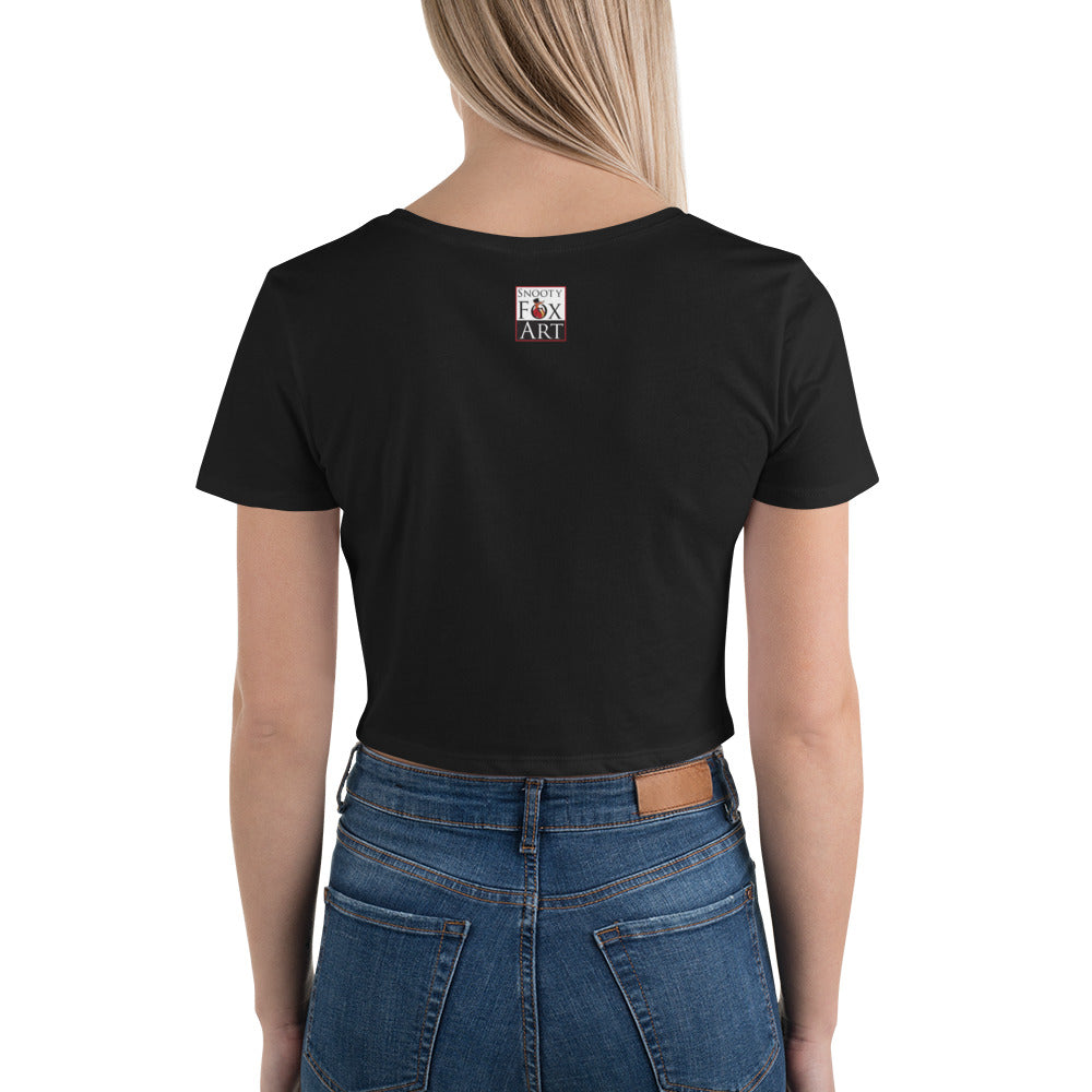 Snooty Fox Art Women’s Crop Tee - Rainbow Lips