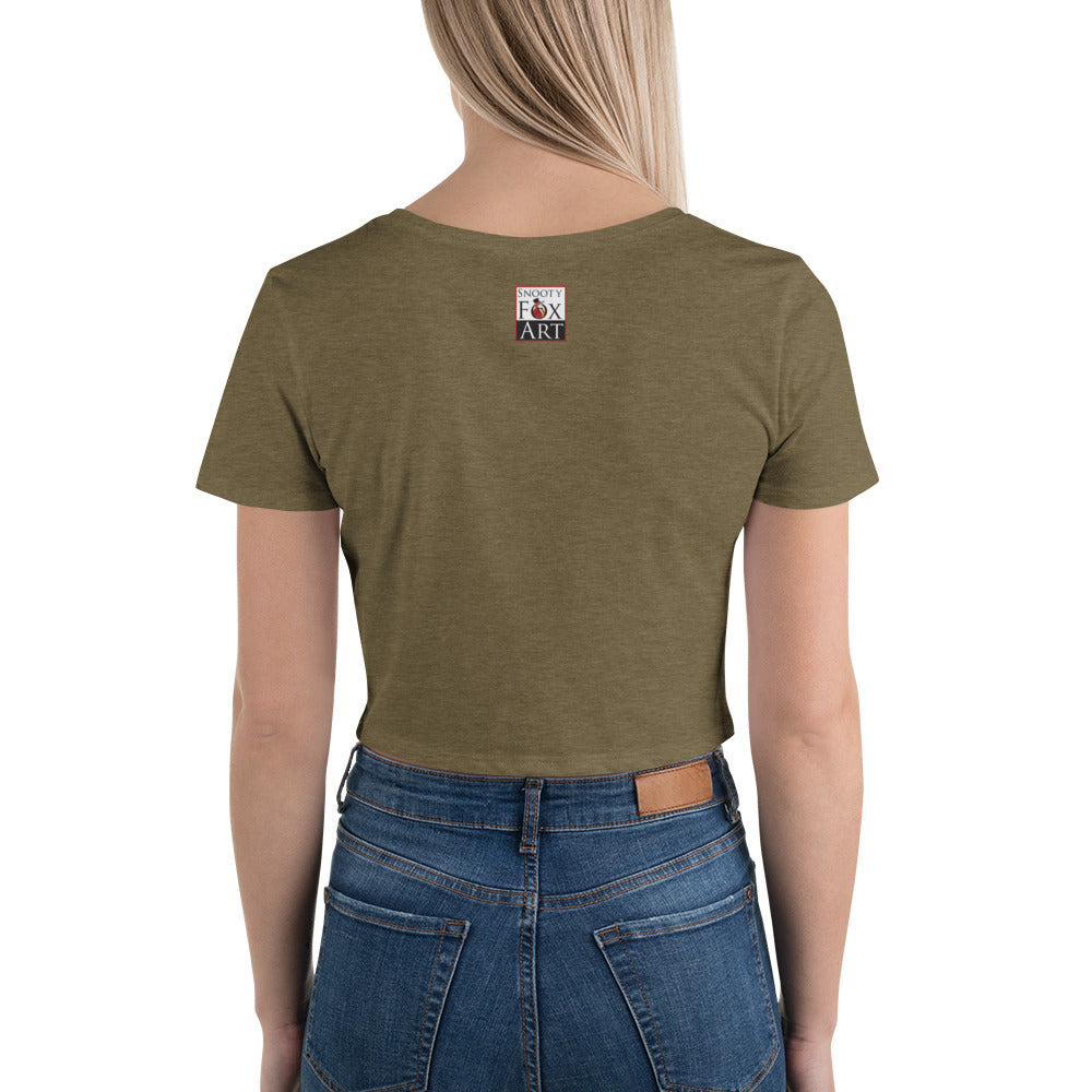 Snooty Fox Art Women’s Crop Tee - Rainbow Lips