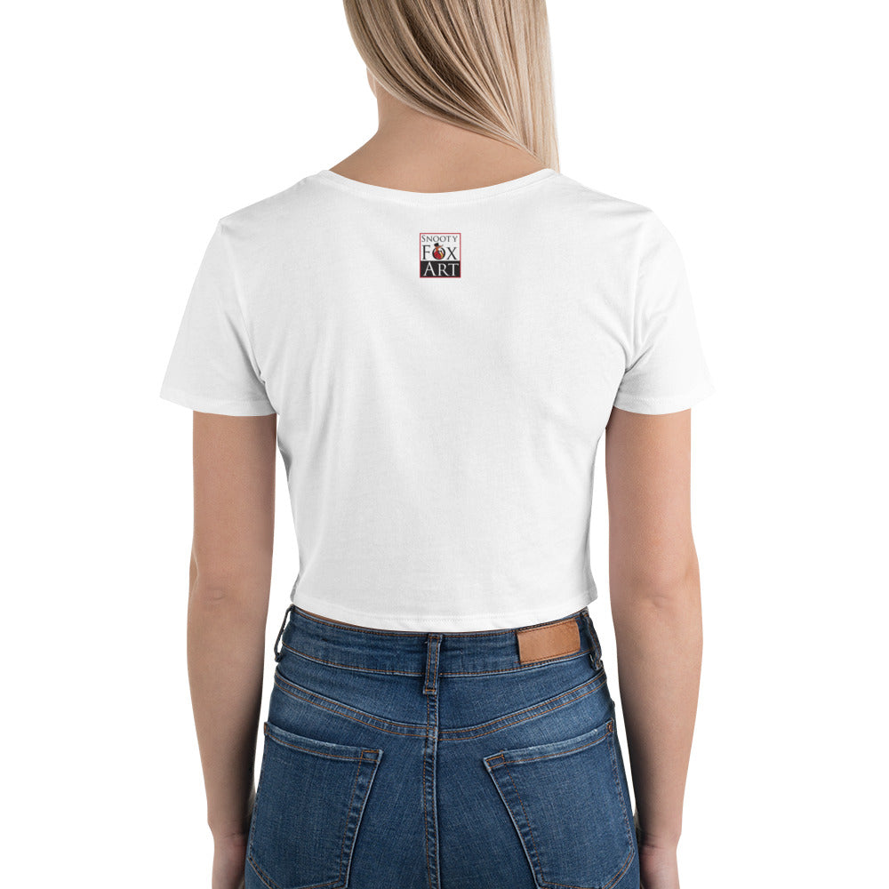 Snooty Fox Art Women’s Crop Tee - Rainbow Lips