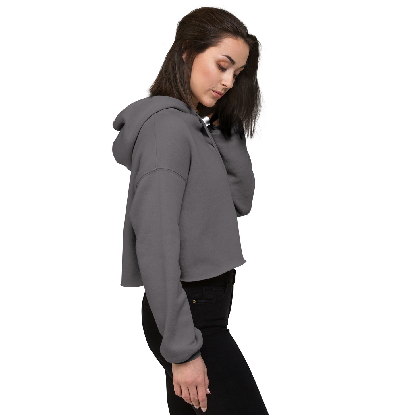 Snooty Fox Art Crop Hoodie - Red Heart