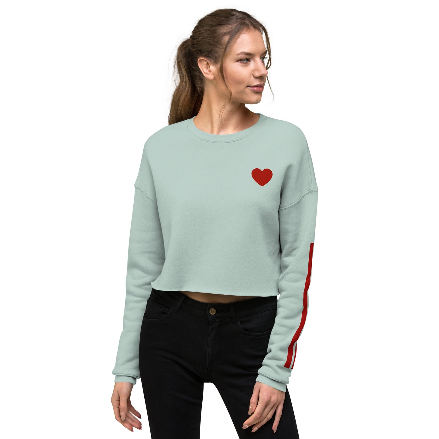 Snooty Fox Art Crop Sweatshirt - Heart