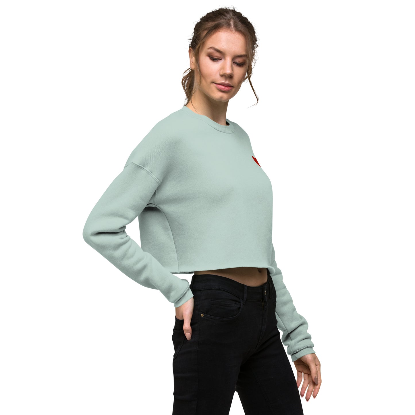 Snooty Fox Art Crop Sweatshirt - Heart