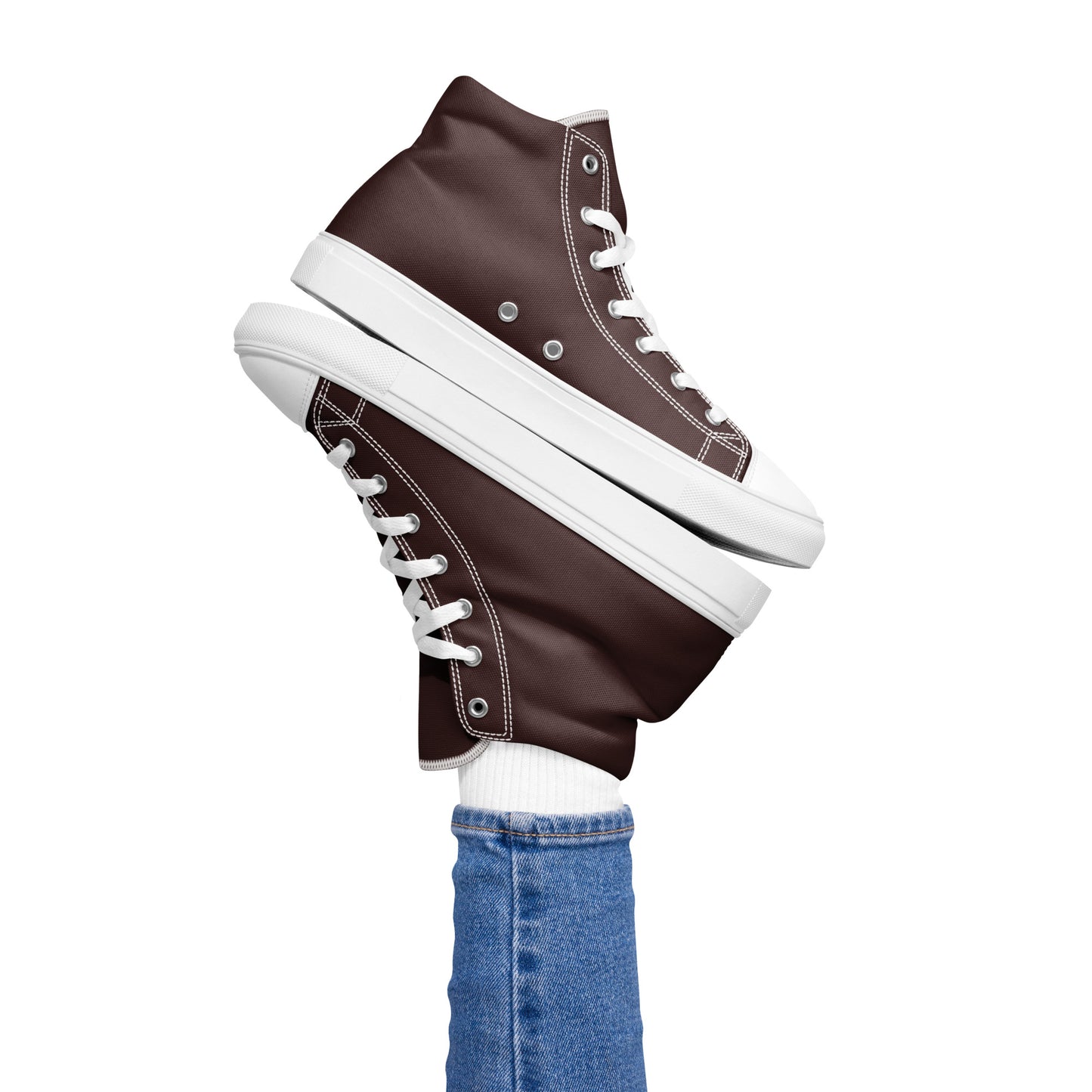 Snooty Fox Art Women’s High Top Canvas Shoes - Impala Brown
