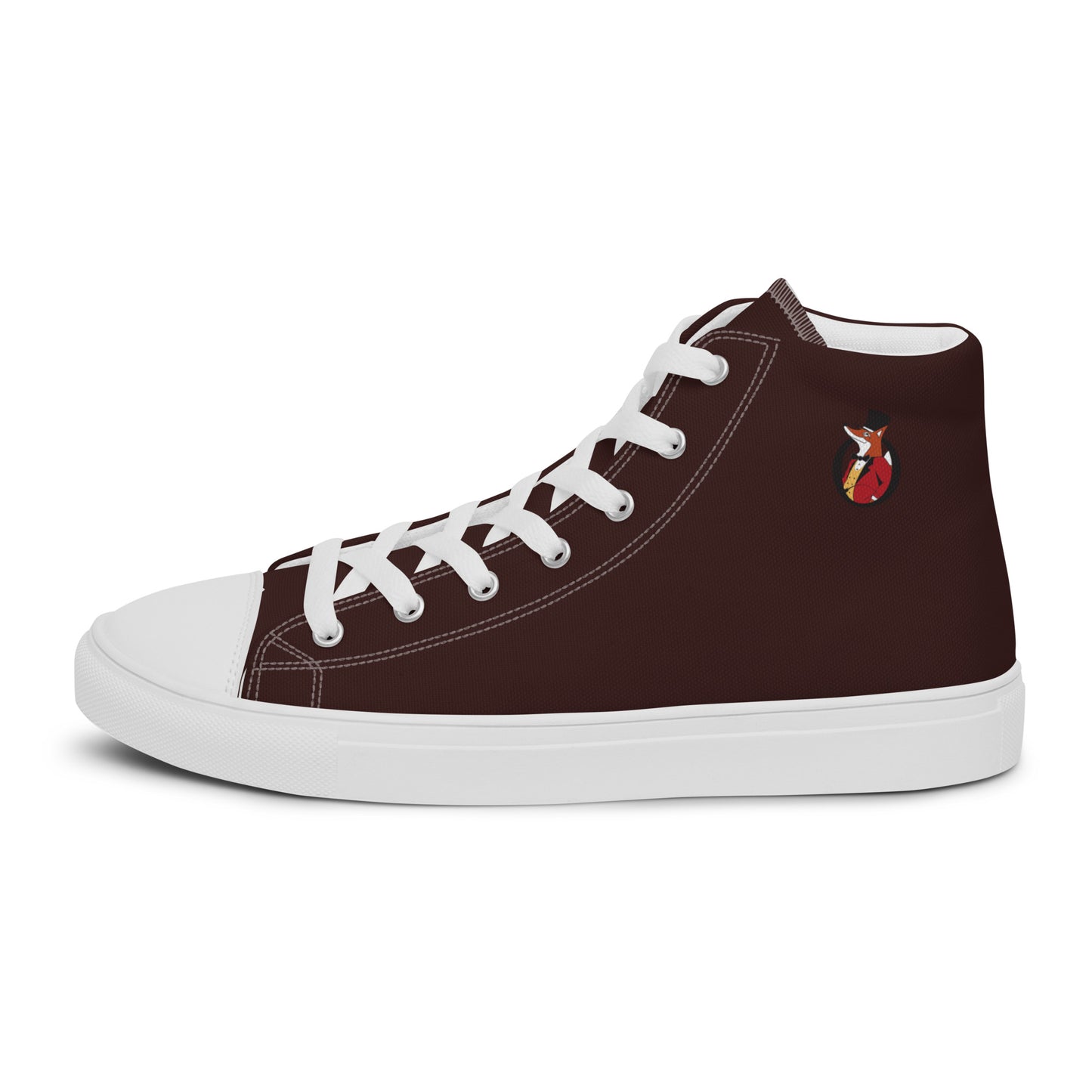 Snooty Fox Art Women’s High Top Canvas Shoes - Impala Brown