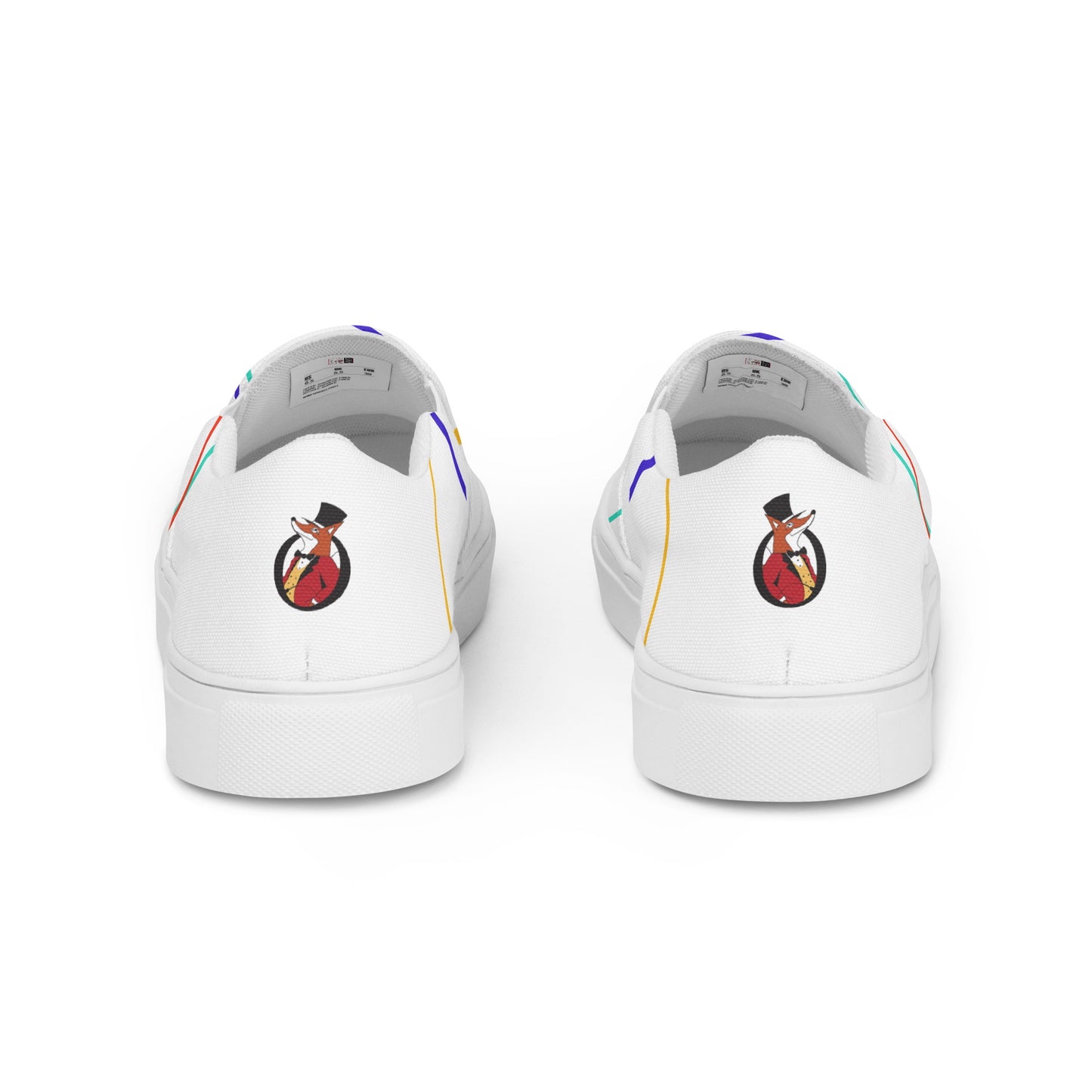 Snooty Fox Art Women’s Slip-on Canvas Shoes - Colored Lines