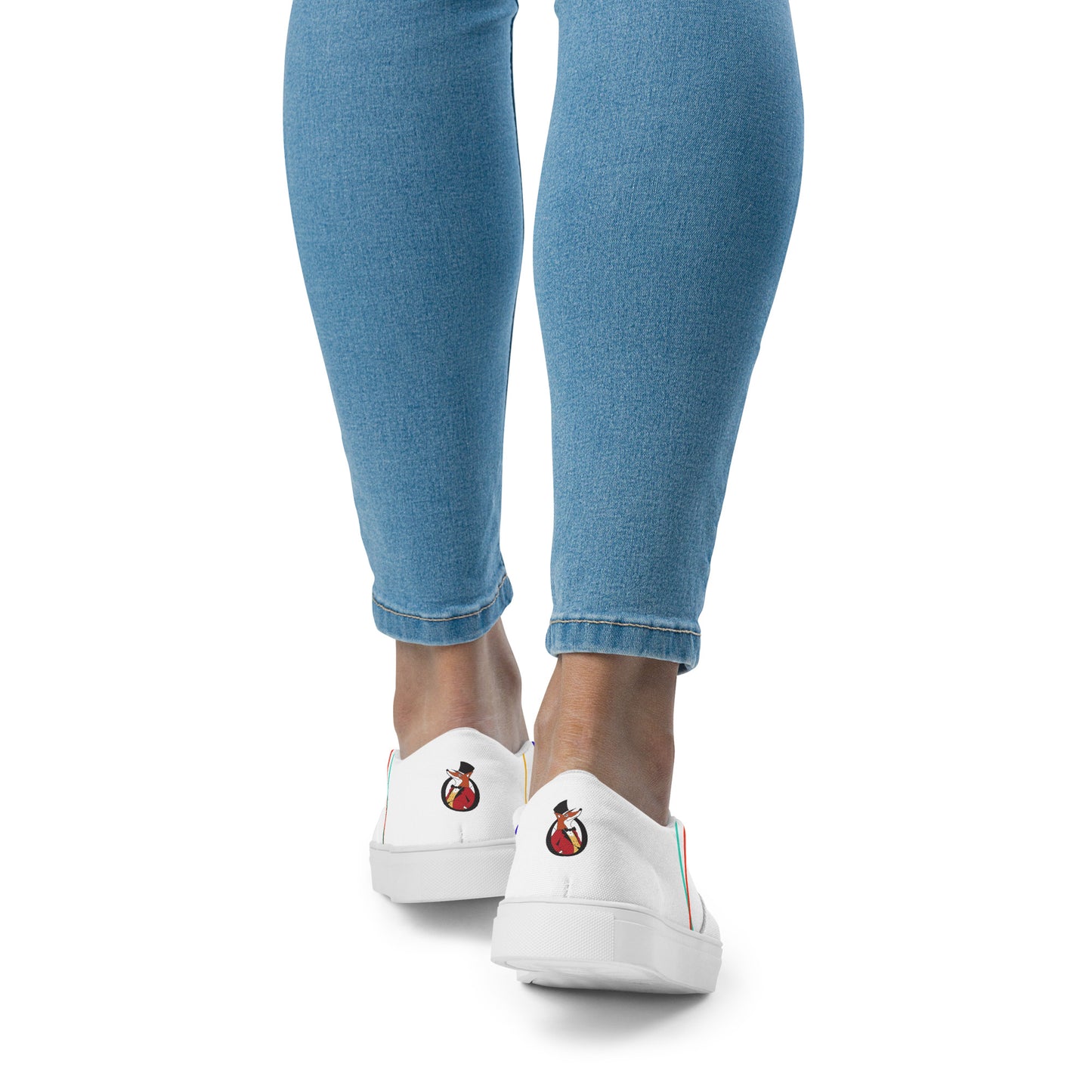 Snooty Fox Art Women’s Slip-on Canvas Shoes - Colored Lines