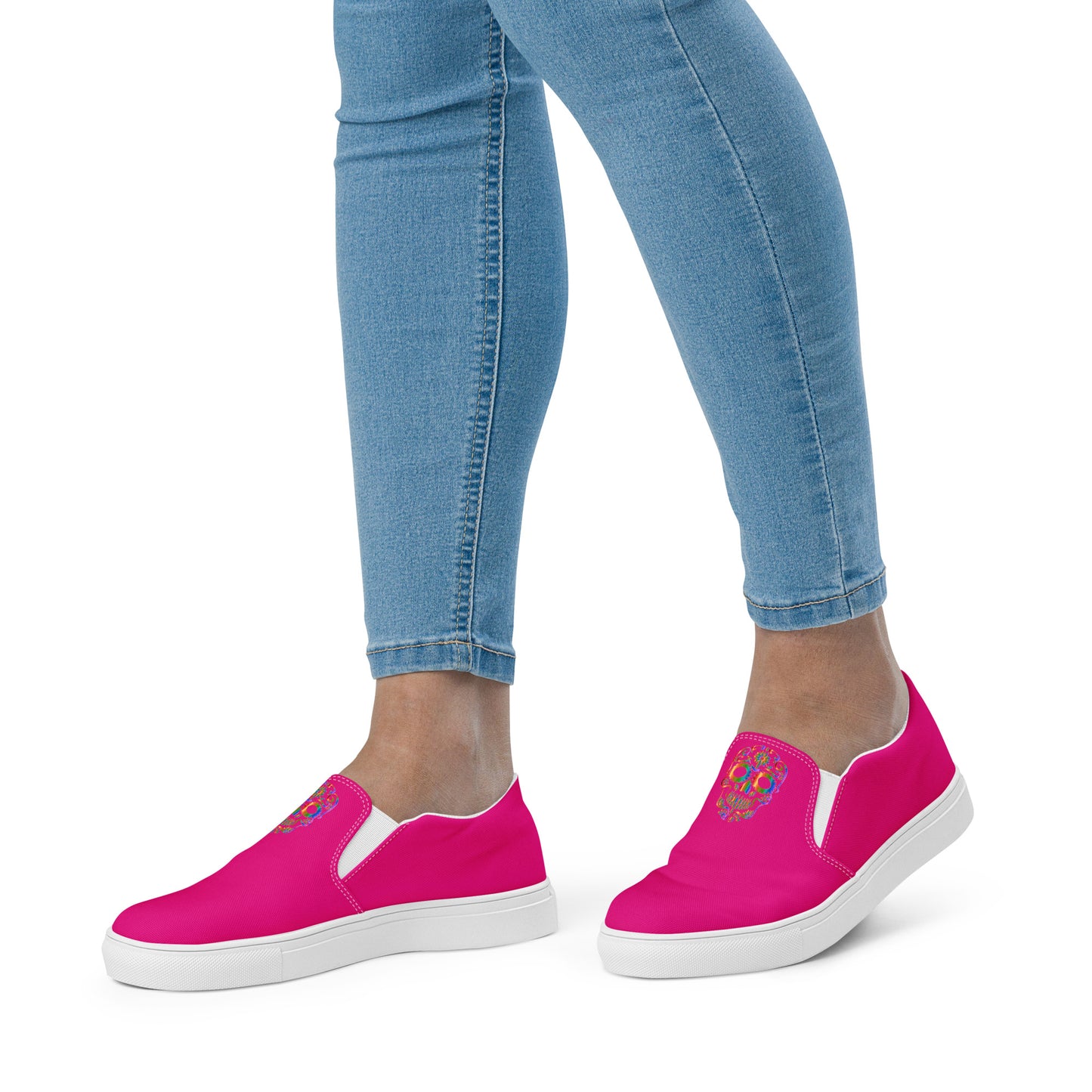 Snooty Fox Art Women’s Slip-on Canvas Shoes - Mex Pink