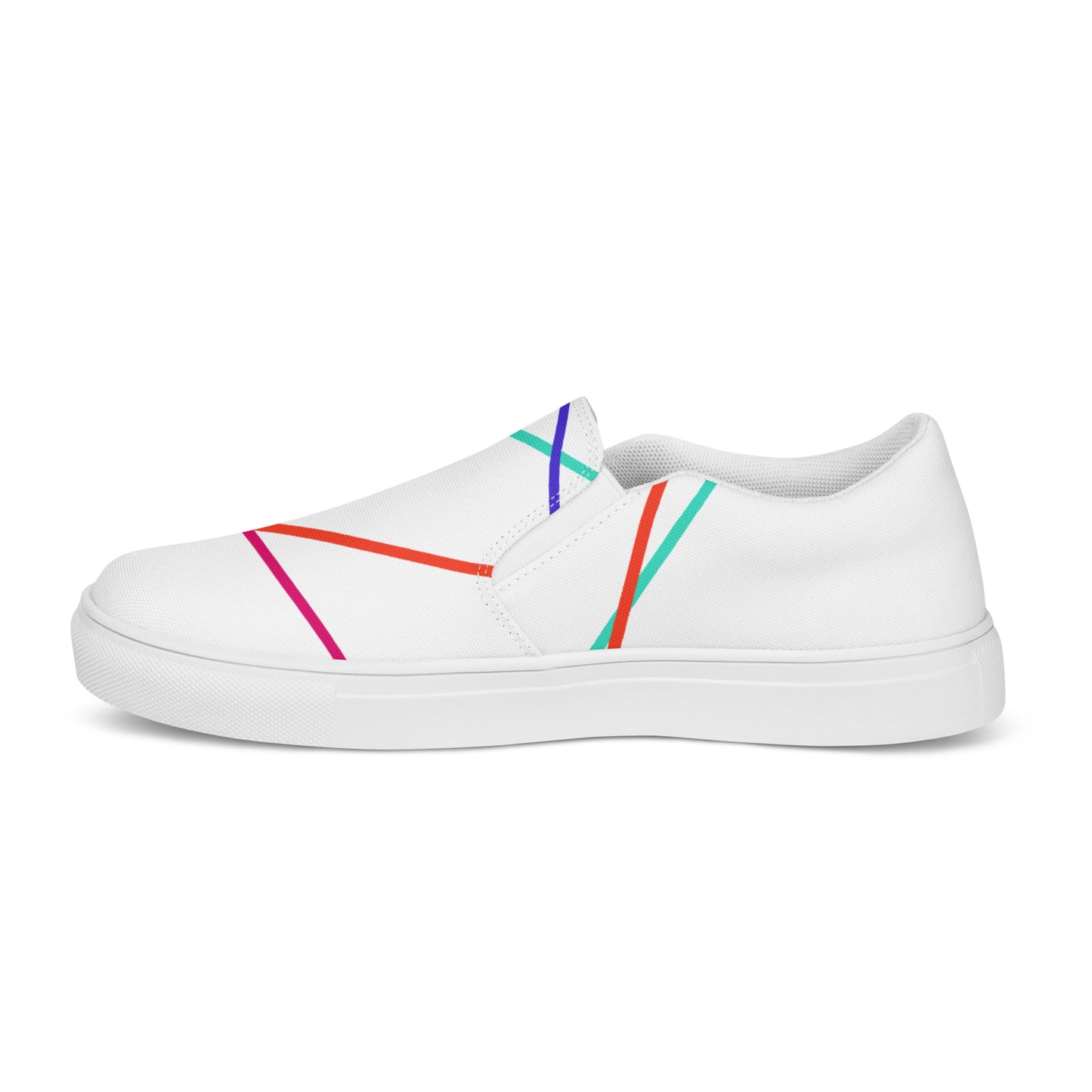Snooty Fox Art Women’s Slip-on Canvas Shoes - Colored Lines