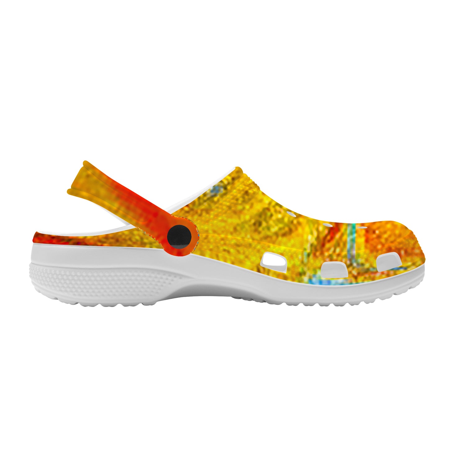 Snooty Fox Art Crocs Clogs - Gold Swirls