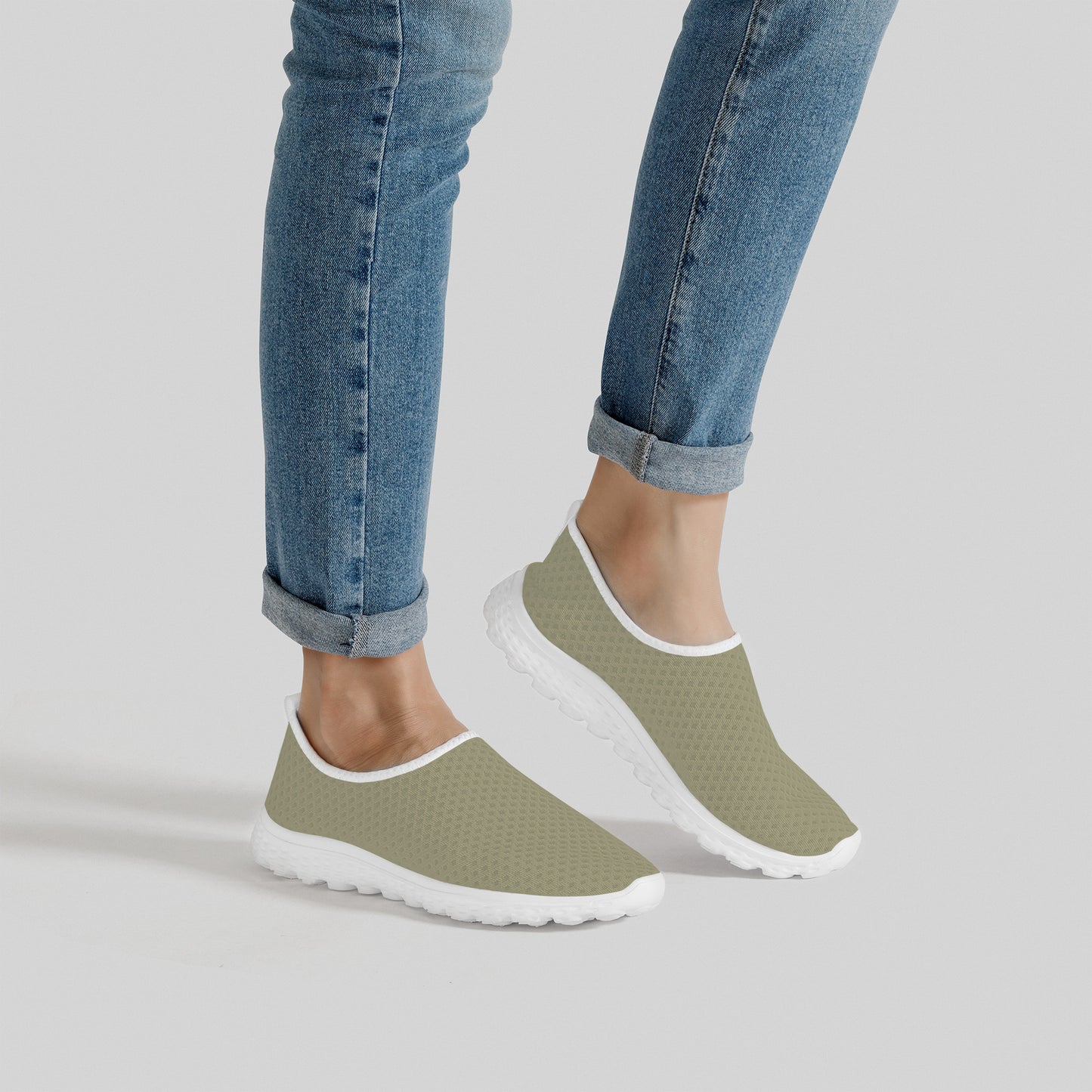 Snooty Fox Art Women's Mesh Running Shoes - Leak Green