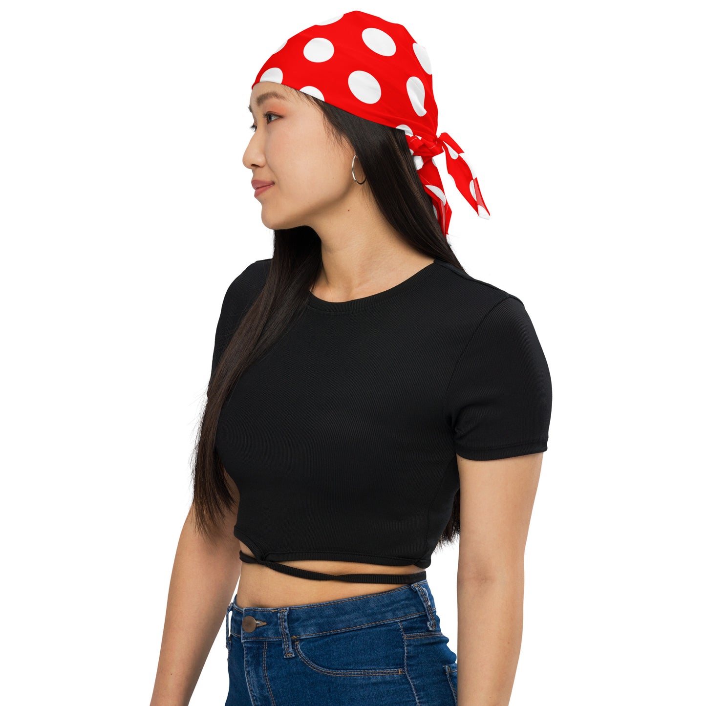 Snooty Fox Art Bandana - Red with Polka Dots