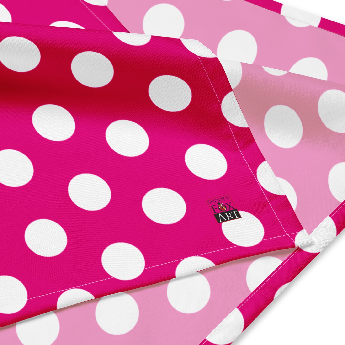 Snooty Fox Art Bandana - Mexico Pink & White Polka Dots