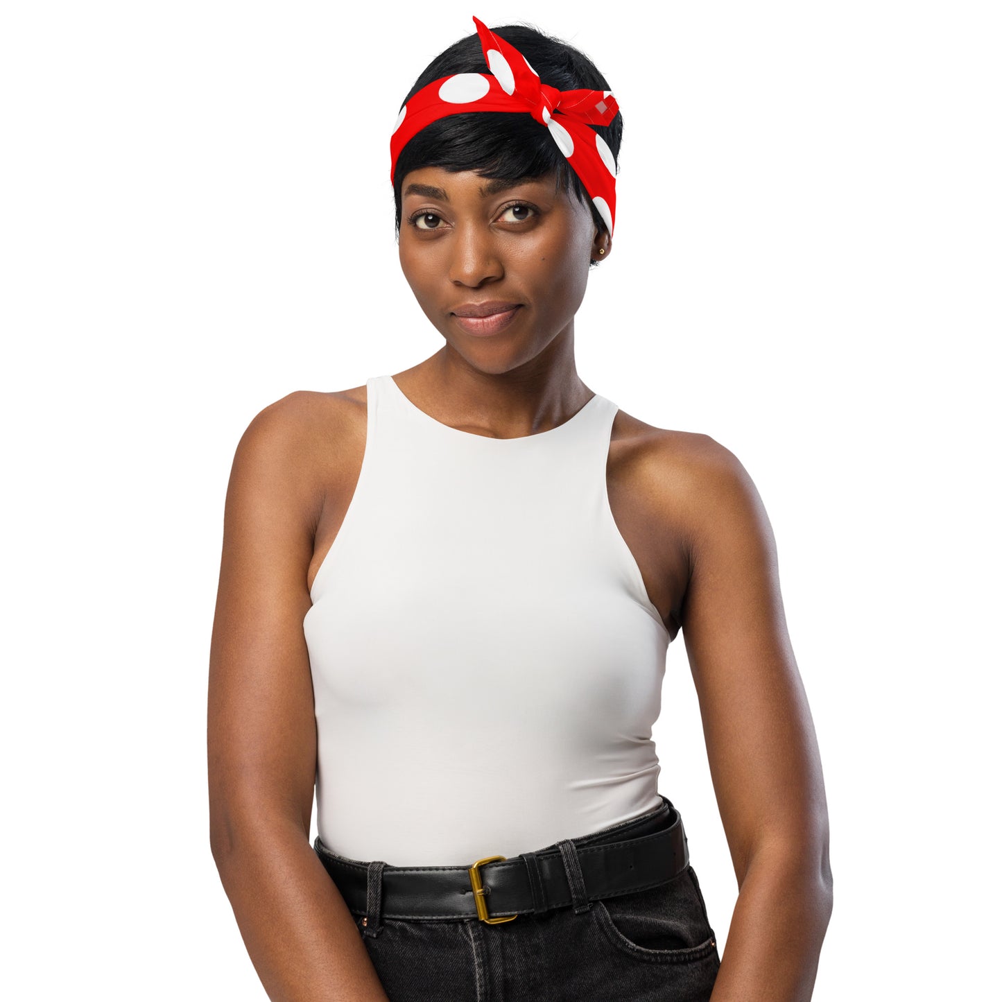 Snooty Fox Art Bandana - Red with Polka Dots