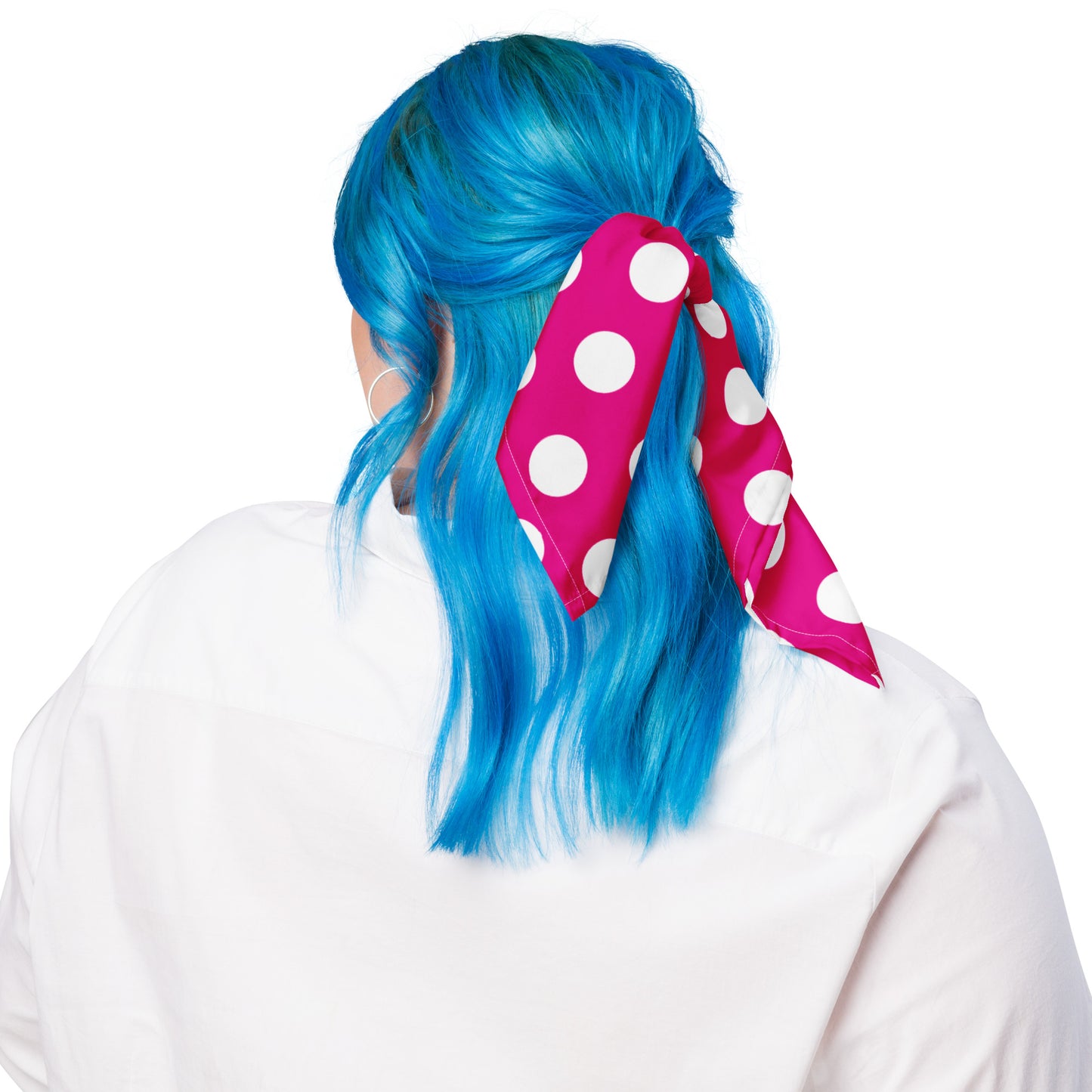 Snooty Fox Art Bandana - Mexico Pink & White Polka Dots