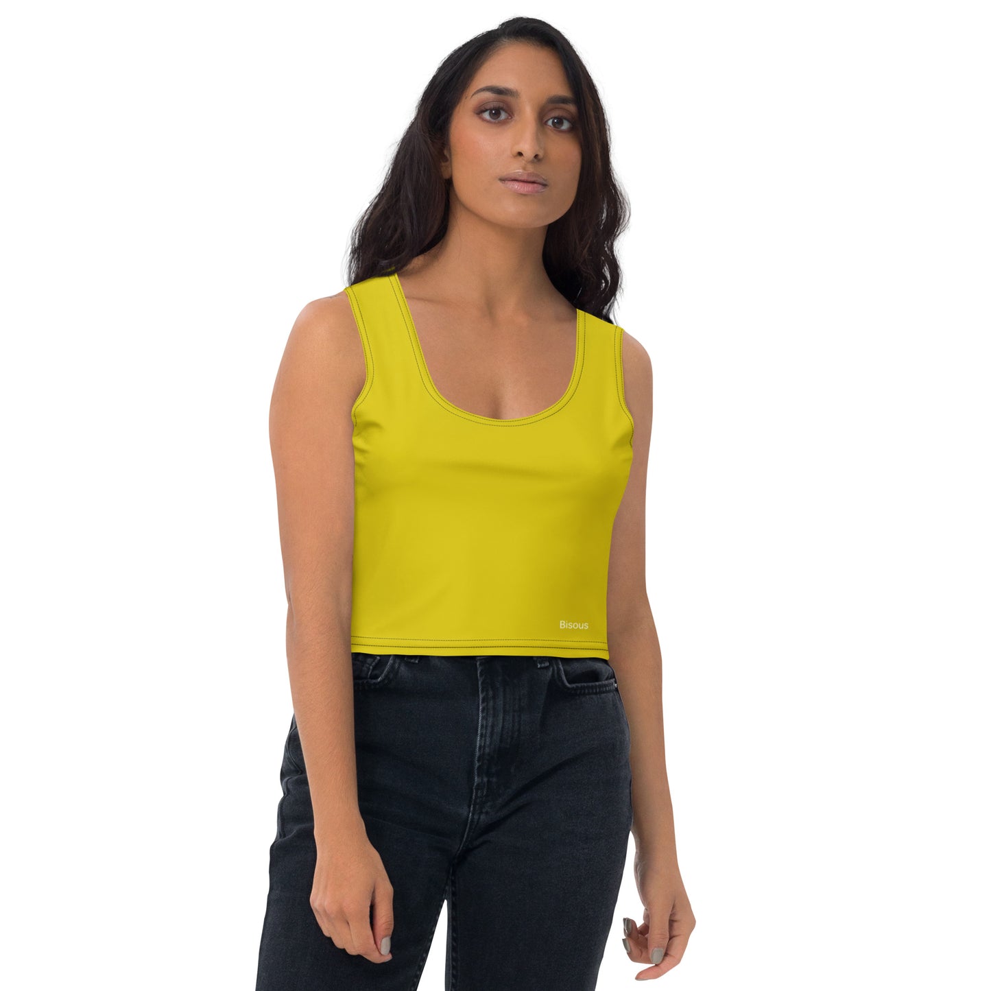 Snooty Fox Art Crop Top - Empire Yellow