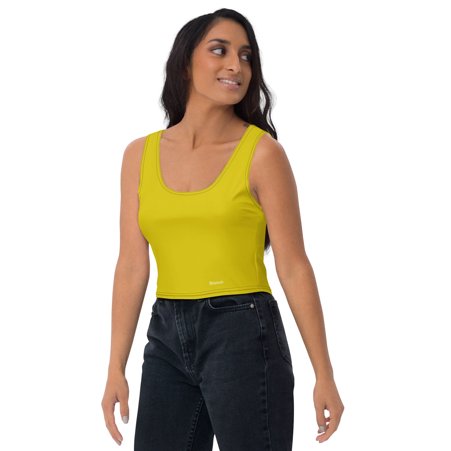 Snooty Fox Art Crop Top - Empire Yellow