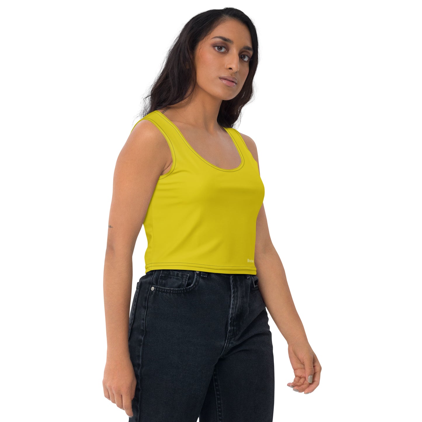 Snooty Fox Art Crop Top - Empire Yellow