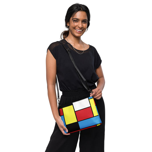 Snooty Fox Art Crossbody Bag - Homage to Mondrian