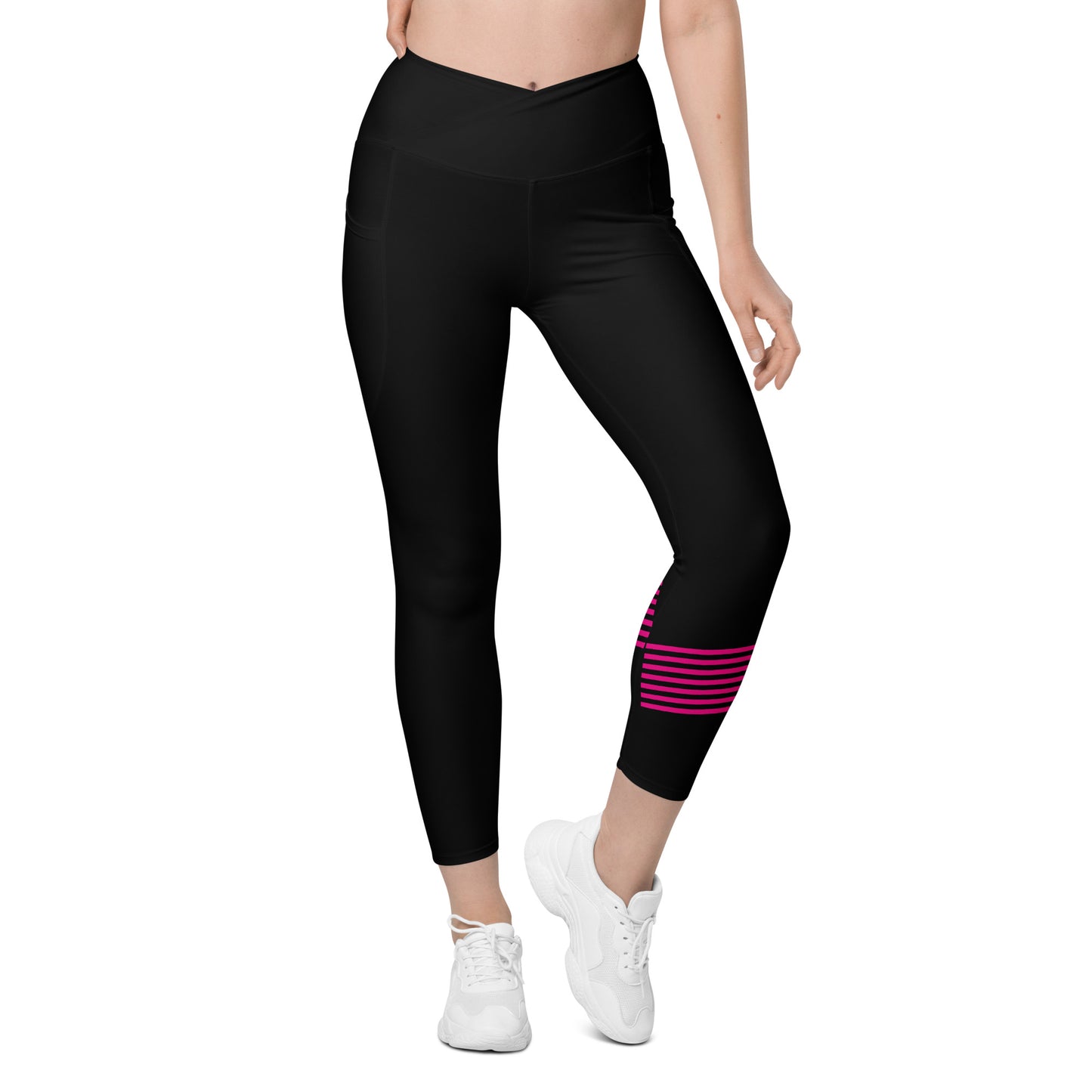 Snooty Fox Art Crossover Leggings with Pockets - AMOR
