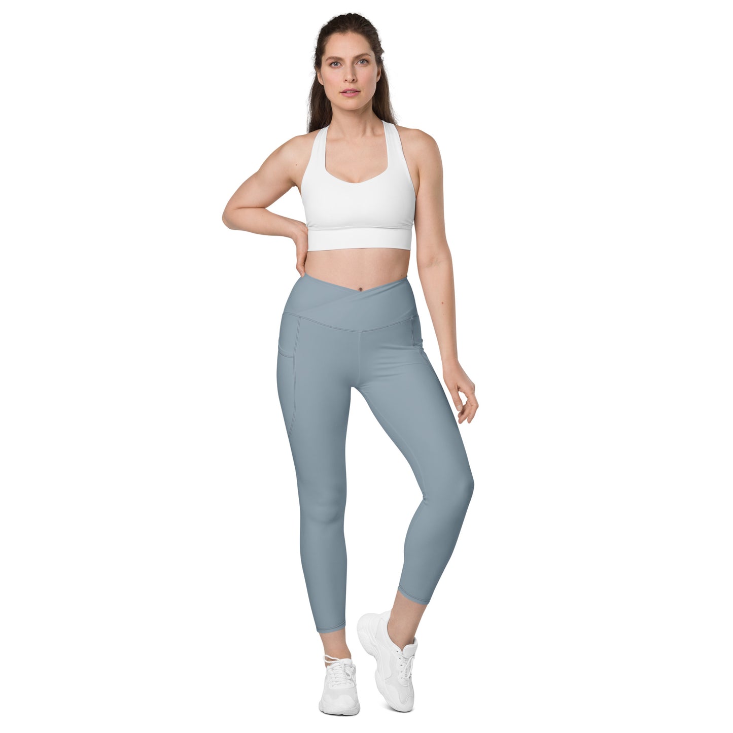 Snooty Fox Art Crossover Leggings with Pockets - Summer Song