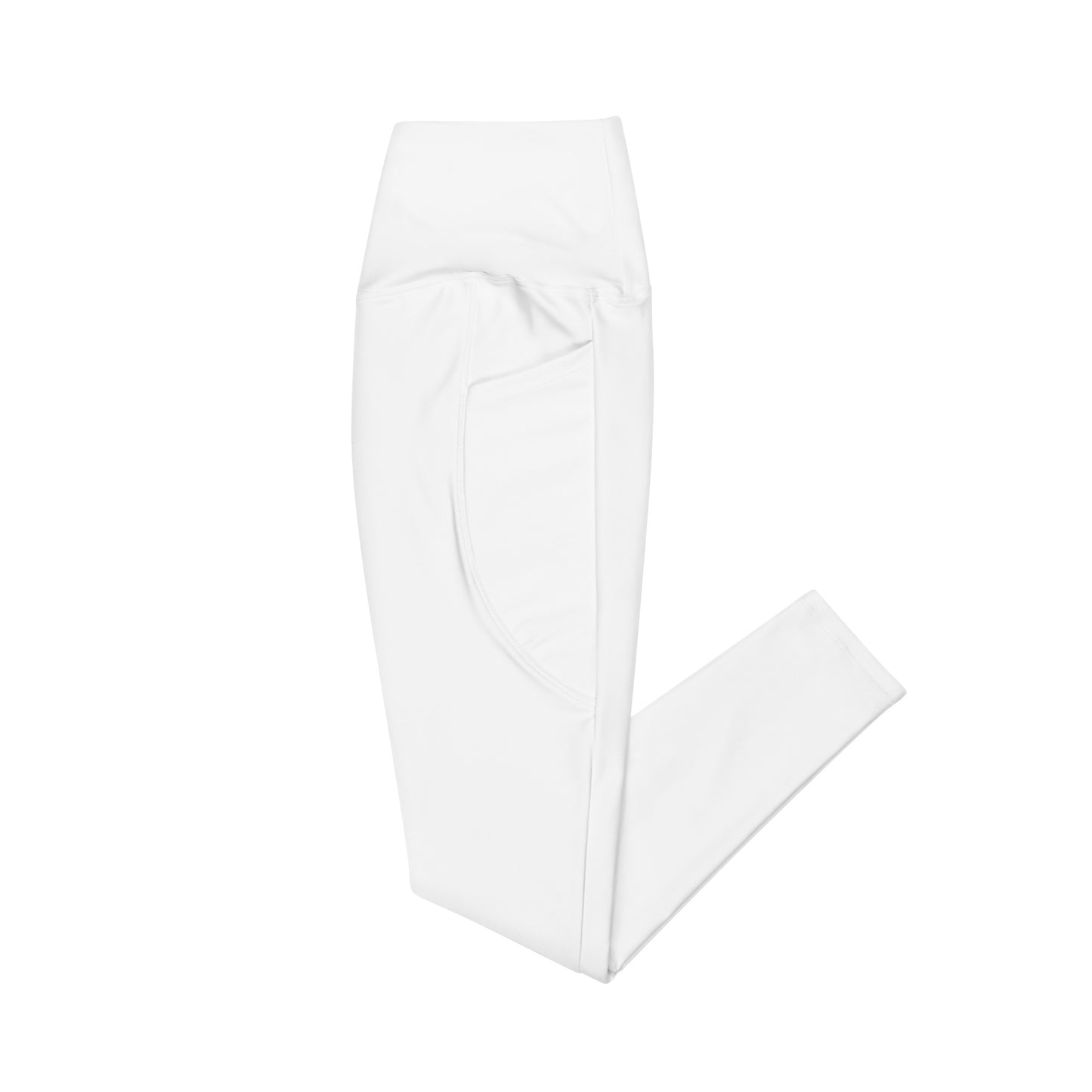 Snooty Fox Art Crossover Leggings with Pockets - AMOR White