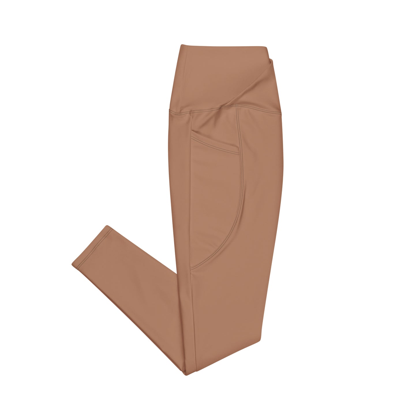 Crossover Leggings with Pockets - AMOR Macchiato