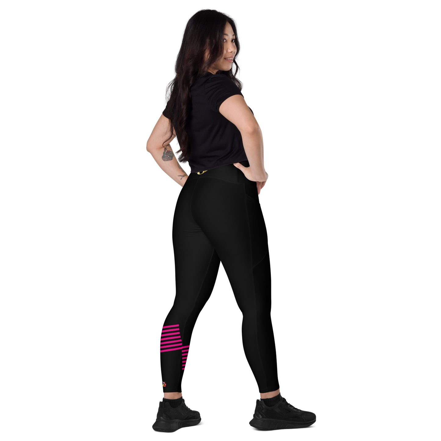 Snooty Fox Art Crossover Leggings with Pockets - AMOR
