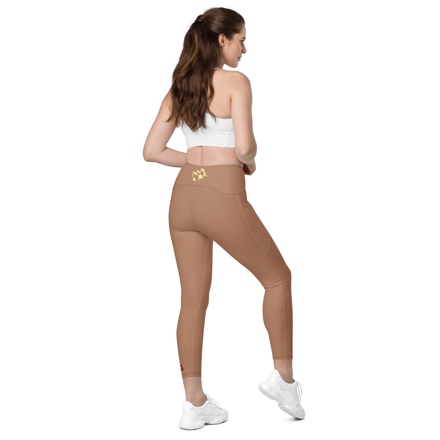 Crossover Leggings with Pockets - AMOR Macchiato