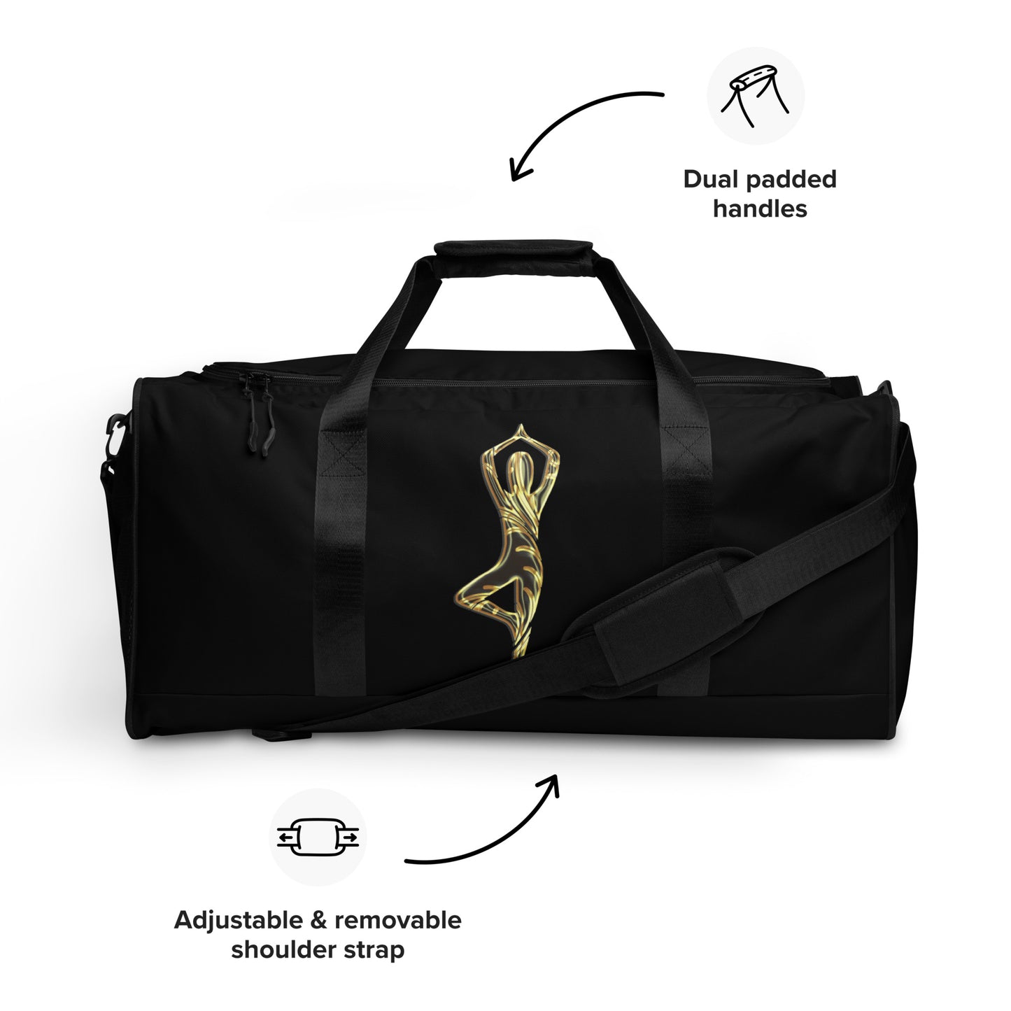 Snooty Fox Art Yoga Gear Duffle Bag - Yoga Logo