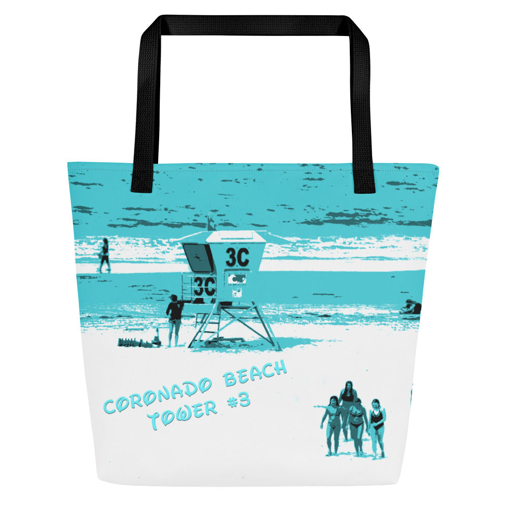 Snooty Fox Art Large Tote Bag - Coronado Tower #3