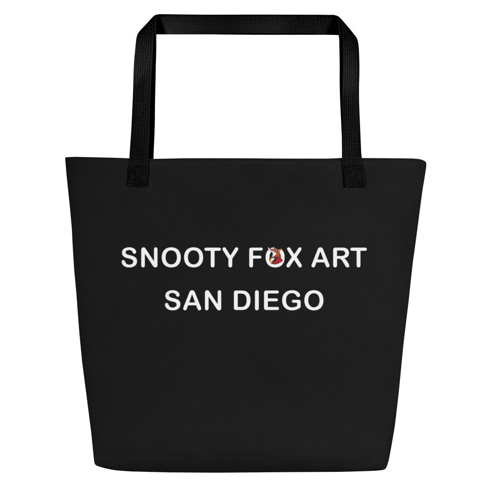 Snooty Fox Art Everyday Tote Bag - Snooty Fox Art Black