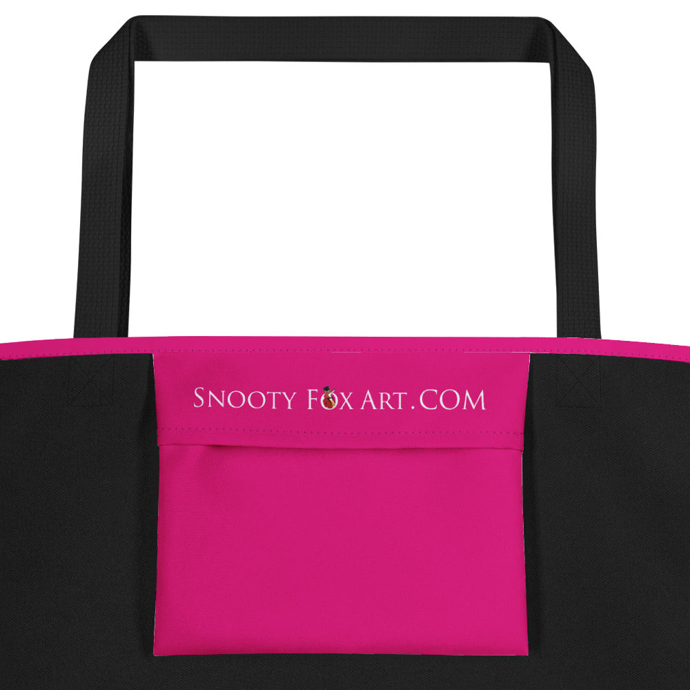 All-Over Print Everyday Tote Bag - Snooty Fox Art Mexico Pink
