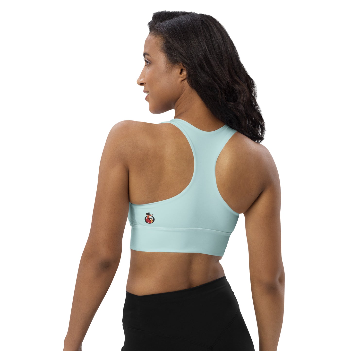 Snooty Fox Art Longline Sports Bra - Skylight