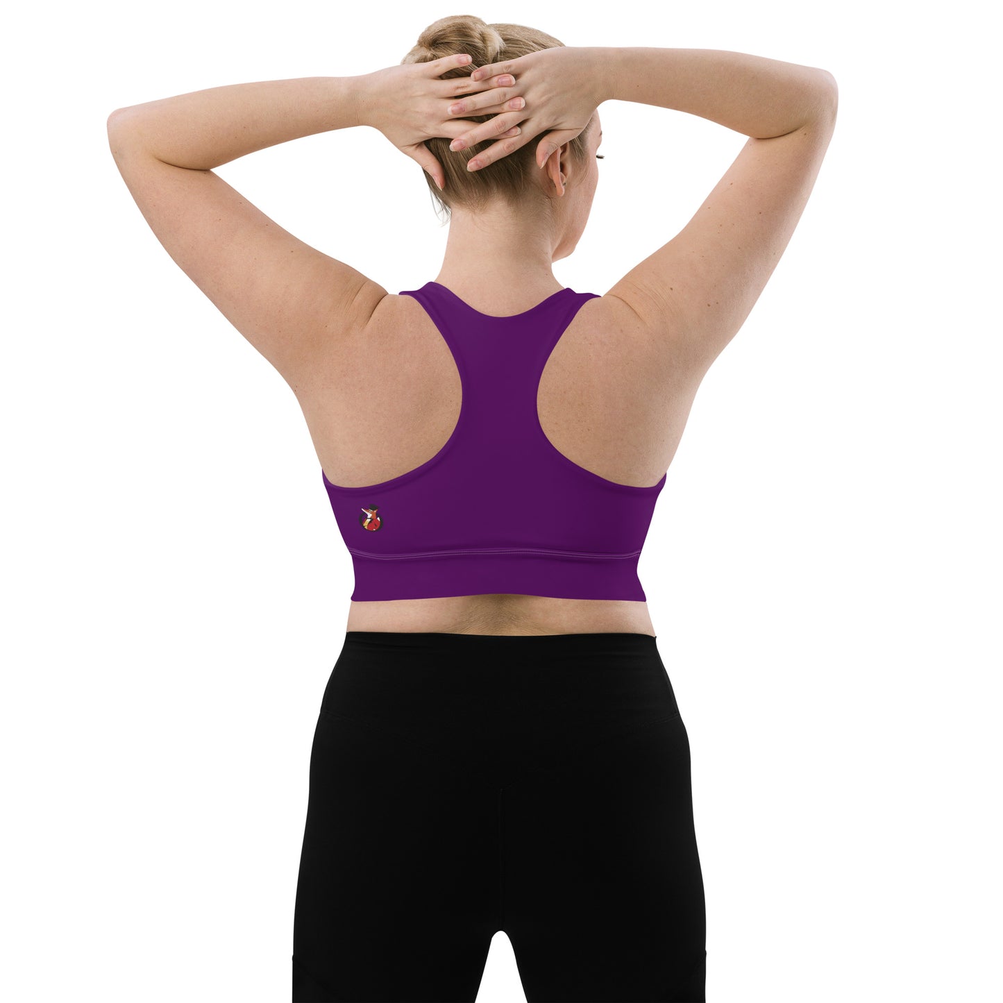 Snooty Fox Art Longline Sports Bra - San Diego Indigo Tone / Logo