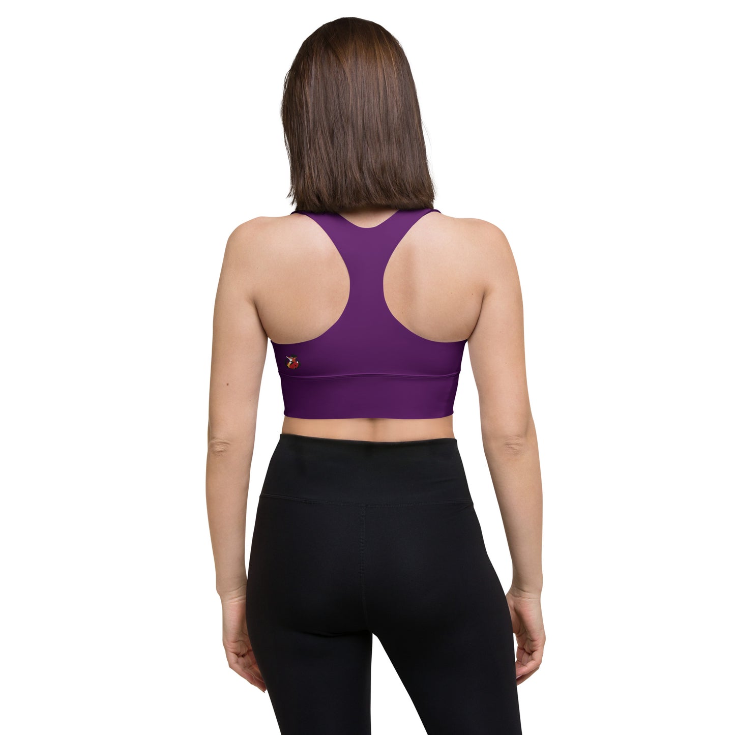 Snooty Fox Art Longline Sports Bra - San Diego Indigo Tone / Logo