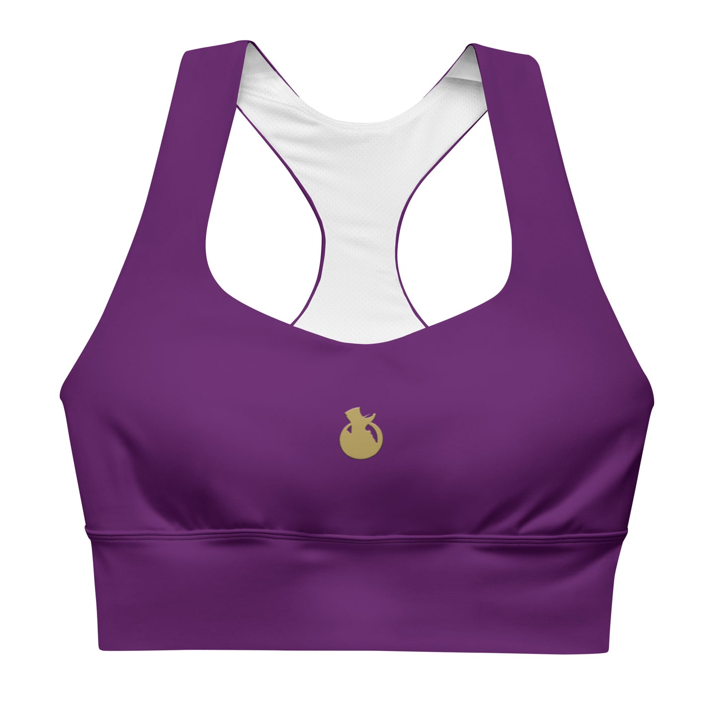 Snooty Fox Art Longline Sports Bra - San Diego Indigo Tone / Logo