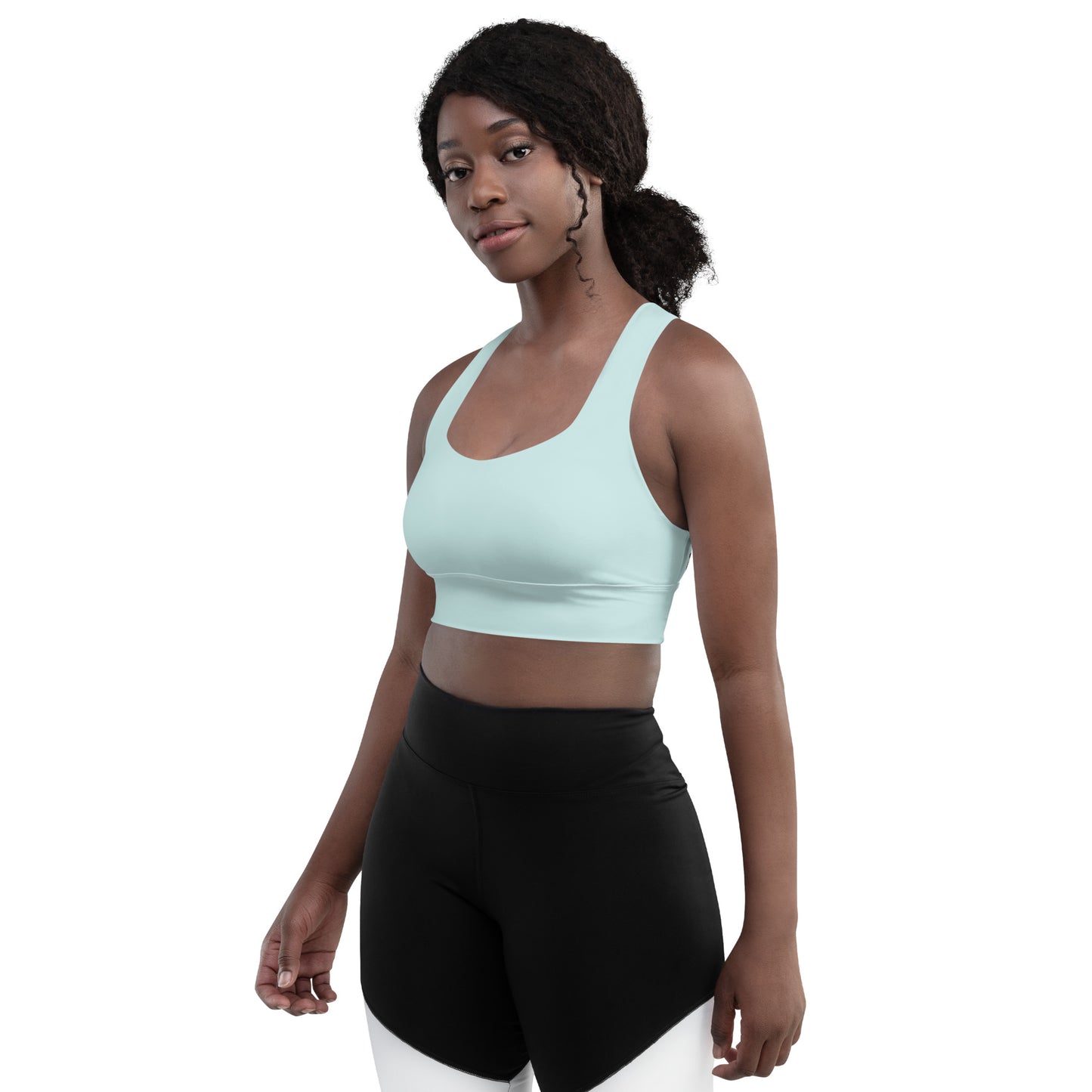 Snooty Fox Art Longline Sports Bra - Skylight