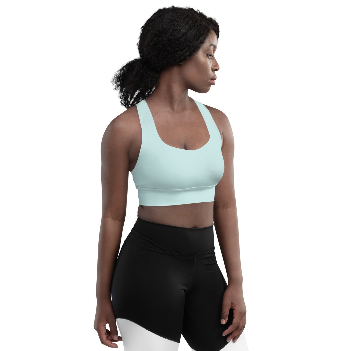 Snooty Fox Art Longline Sports Bra - Skylight