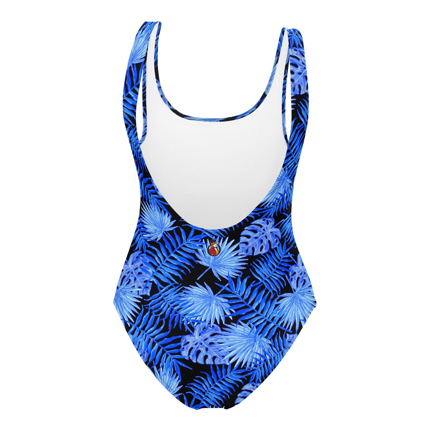 Snooty Fox Art One-Piece Swimsuit - Blue Palm Pattern
