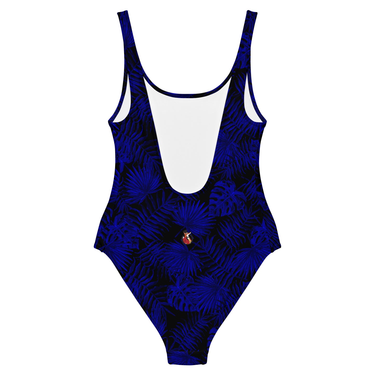 Snooty Fox Art One-Piece Swimsuit - Dark Blue Palm Pattern
