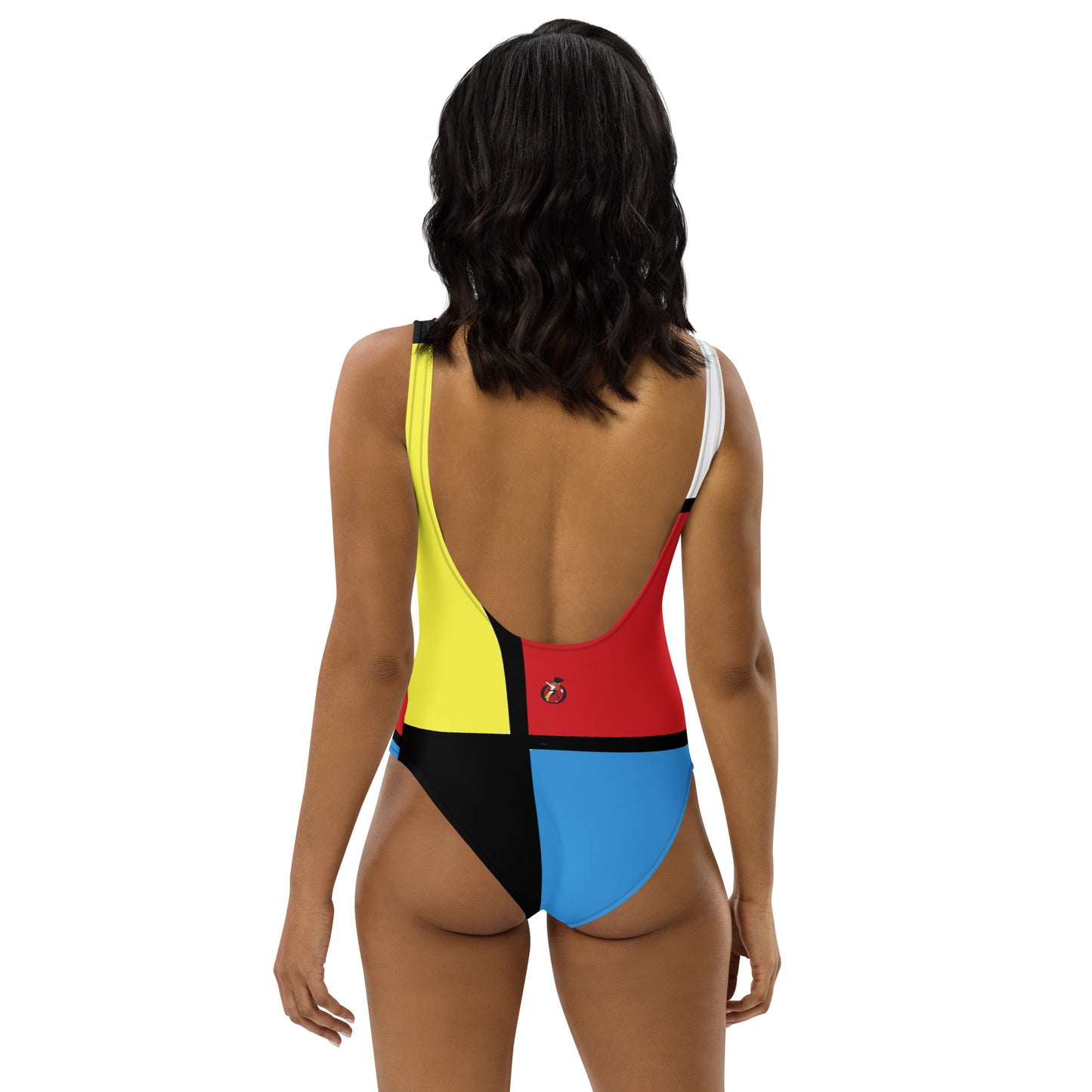 Snooty Fox Art One-Piece Swimsuit - Mondrian Homage