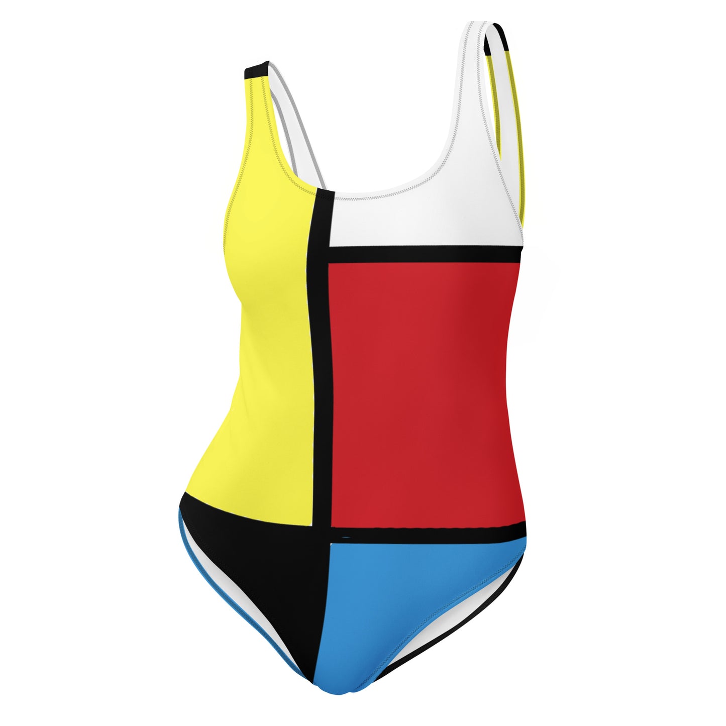 Snooty Fox Art One-Piece Swimsuit - Mondrian Homage